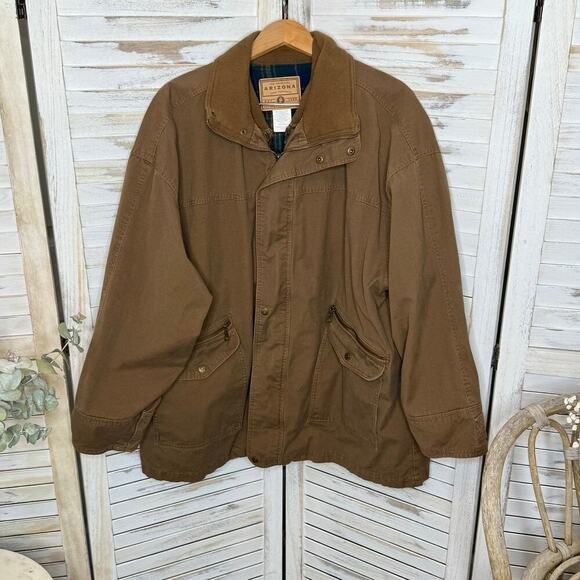 VINTAGE ARIZONA JEANS CO Men's XXL Chore Jacket Barn Coat Vest Canvas Brown - Picture 14 of 15